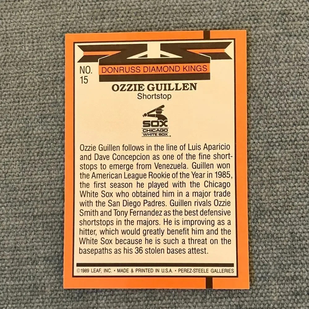 1990 Donruss Diamond Kings Chicago White Sox Baseball Card Trading Card